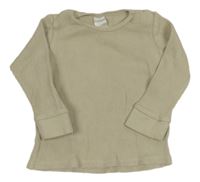 Béžové rebrované tričko H&M