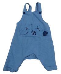 Modré laclové tepláky s čumákem