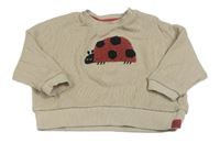 Béžová rebrovaná oversize mikina s lienkou George