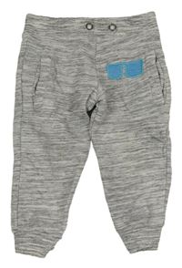 Čierno-biele melírované tepláky s okuliarmi