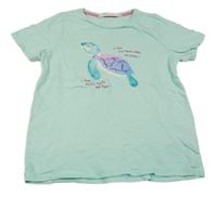 Pomněnkové tričko s želvou H&M