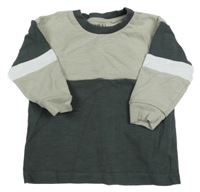 Tmavošedo-svetlošedá -biela melírovaná mikina Next