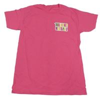 Ružové tričko s nápisom
