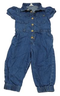 Modrý rifľový nohavicový overal River Island