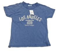 Nové - Modré tričko s nápisom Primark