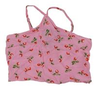 Nové - Ružový crop top s jahodami New Look