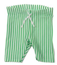 Zeleno-bílé pruhované UV kraťasy H&M