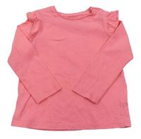 Ružové tričko s volánikmi F&F