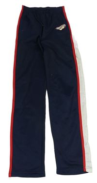 Tmavomodro-bielo-červené športové nohavice Kikstar