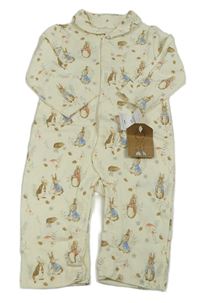 Smetanový overal Peter Rabbit s golierikom