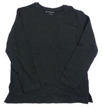 Černé triko s kapsou Primark 