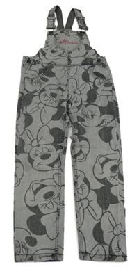 Šedé laclové rifle s Minnií  Disney