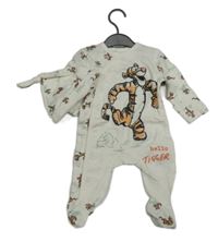 Nové - 2set - bílý overal s Tygříkem + čepice Primark
