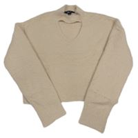 Svetloružový chlpatý crop sveter New Look