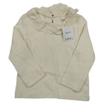 Nové - Smetanové triko s volánky Next