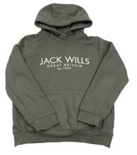Šedá mikina s logem a kapucí Jack Wills 