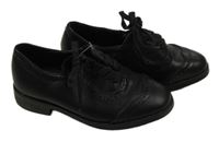 Čierne koženkové společeneské topánky Mikelo vel. 25