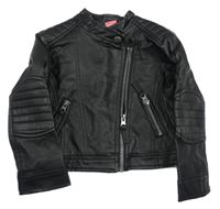 Čierny koženkový crop krivák Kiki&Koko