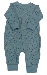 Modrošedý overal se vzorem Zeeman