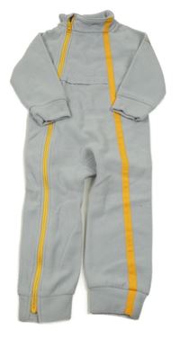 Světlemodrá fleecová kombinéza s pruhy Decathlon 