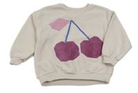 Pudrová mikina s třešničkami Zara