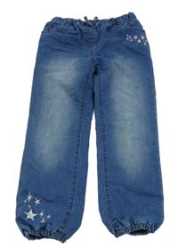 Modré podšité jogger rifle s hvězdičkami Topolino 