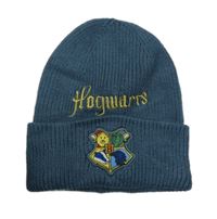 Modrošedá pletená čepice Harry Potter 