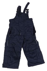 Tmavomodré šusťákové laclové oteplovačky Active Touch