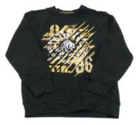 Čierna mikina so lvem Bonprix