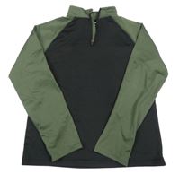 Černo-khaki športová mikina Ergeenomix