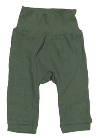 Khaki rebrované tepláky Ergee