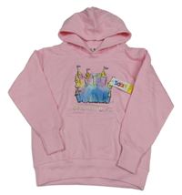 Nové - Svělerůžová mikina s hradom a kapucňou