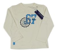 Nové - Bílé triko s číslem a nápisem Mitch&Son