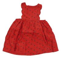 Červené menšestrové šaty s kvietkami Mothercare