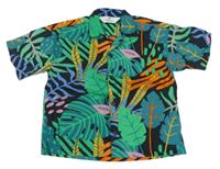 Černá košile s listy H&M