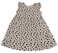 Svetloružová -vínové vzorované bavlnené šaty Lupilu