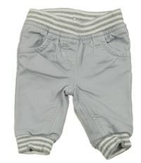 Šedé teplákové rifle s pruhovanými lemy Alana