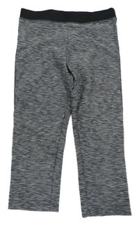 Sivo-čierne melírované športové capri legíny H&M