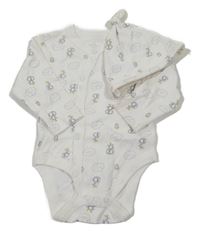 Nové - Smotanové body s tučňáky + čapica Early Days
