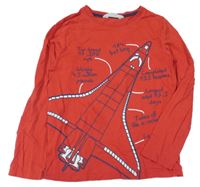 Červené triko s raketou H&M