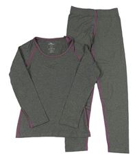 2Set - Tmavošedé melírované funkční sportovní spodní triko + kalhoty crane