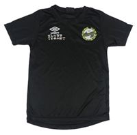 Čierne funkčné športové tričko s logom UMBRO