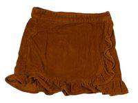 Medová menšestrová sukňa s volánikmi Matalan