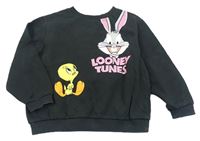 Čierna mikina s Bugs Bunnym a Tweetym H&M