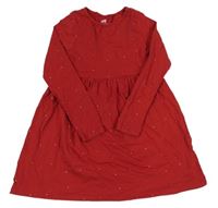 Červené bodkovaná é šaty H&M