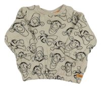 Svetlobéžová prešívaná vyteplená oversize mikina s Tigrami Disney