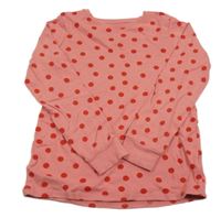 Jahodovo-červené bodkovaná é pyžamové tričko Next