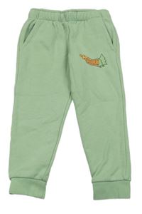 Zelené tepláky s logem a stromy PUMA