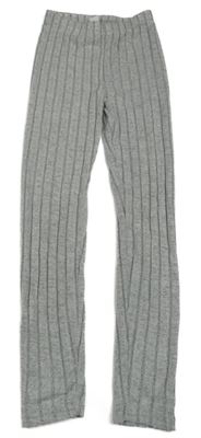 Svetlosivé melírované rebrované úpletové legíny SHEIN