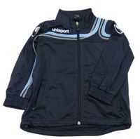 Tmavomodrá propínací sportovní mikina s logem uhlsport